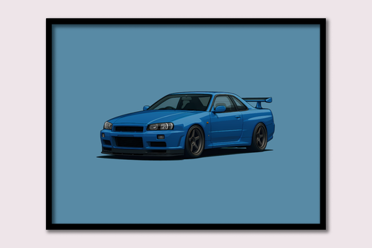 Nissan R34 Skyline Poster