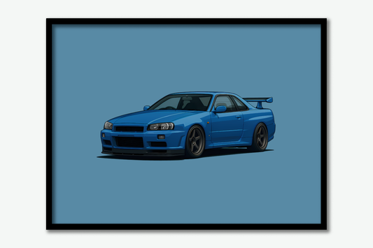 Nissan R34 Skyline Poster