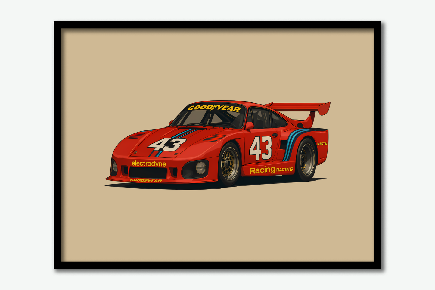Porsche 935 Racing Poster
